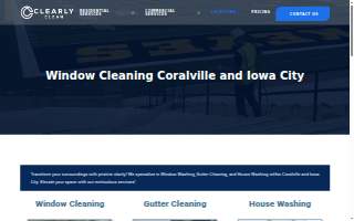 Clearly Clean Window Washing of Coralville website