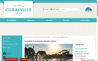 Coralville Community Aquatic Center website