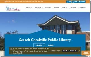 Coralville Public Library website
