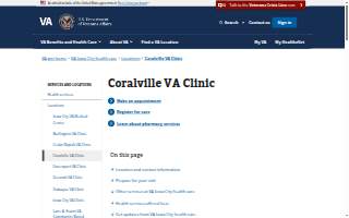 Coralville VA Clinic website