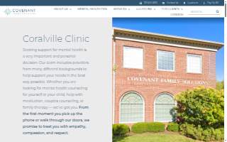 Covenant Family Solutions - Coralville Clinic website