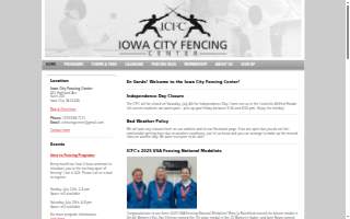Iowa City Fencing Center of Coralville website