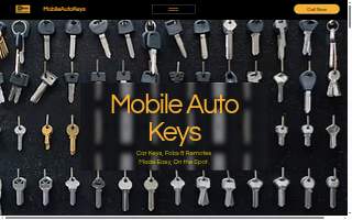 Mobile Auto Keys website