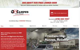 Off Campus Auto Repair website