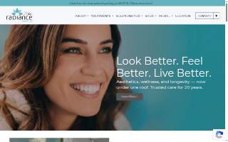 Radiance Medical Spa website