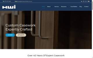 HWI Custom Interiors website