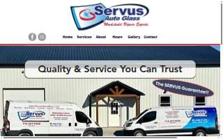 Servus Auto Glass website
