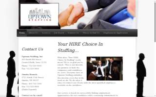 Uptown Staffing website