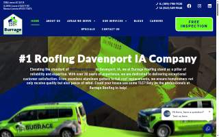 Burrage Roofing- Quad Cities website