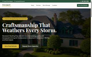 Davenport Roofing Pros website