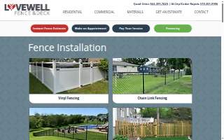 Lovewell Fence & Deck of Davenport website