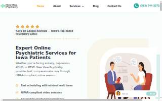 New View Psychiatry of Davenport website