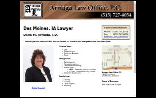 Arriaga Law Office, P.C. of Des Moines website