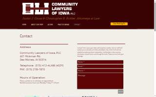 Community Lawyers of Iowa, PLC website