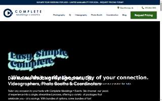 Complete Weddings + Events of Des Moines website