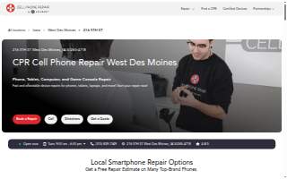 CPR Cell Phone Repair of Des Moines website