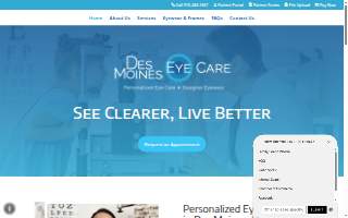 Des Moines Eye Care website