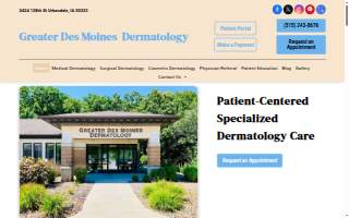Greater Des Moines Dermatology PC website
