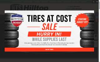 Hilltop Tire Service website