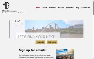 Mick Grossman, Commercial Real Estate Agent website