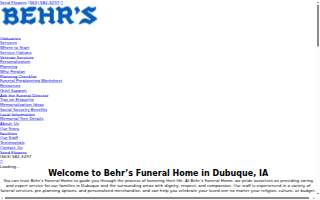 Behr Funeral Home website
