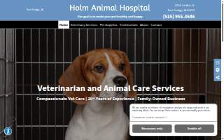Holm Animal Hospital website