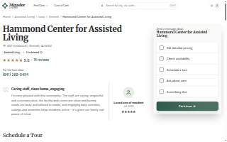 Hammond Center For Assisted Living website