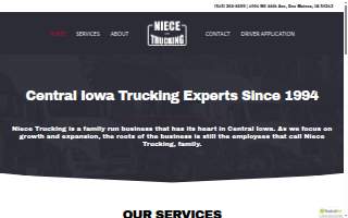Niece Trucking, Inc. of Grinnell website
