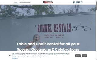 Rummel Rentals Tables & Chairs website