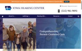 Iowa Hearing Center of Indianola website