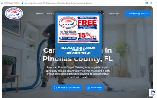 American Dream Carpet Cleaning website