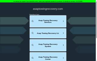 ASAP Towing & Recovery website