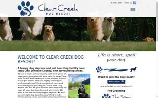 Clear Creek Dog Resort website