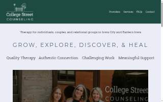 College Street Counseling website
