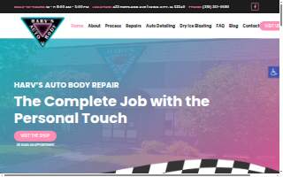 Harv's Auto Body Repair website