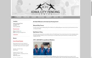Iowa City Fencing Center website