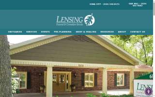 Lensing Funeral & Cremation Service of Iowa City website