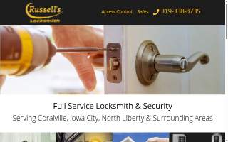 Russell's Locksmith of Iowa City website