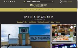 B&B Theatres Ankeny 12 & B-Roll Bowling website