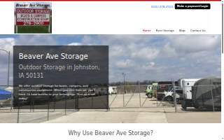Beaver Ave Storage website