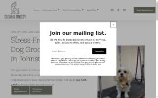 Clean & Breezy: Grooming & Self-Service Dog Baths of Johnston website