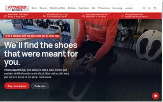 Fitness Sports - Running and Walking Shoe Store website