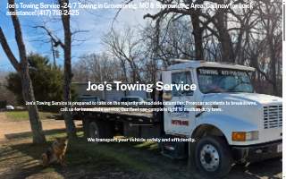Joe's Towing LLC website