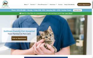 Sullivan Family Pet Hospital website