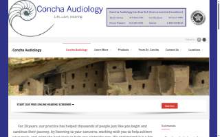 Concha Audiology & Rehab, PLC website