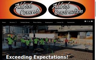 Ahlrich Concrete Inc website