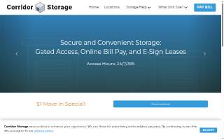 Corridor Storage website