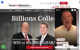Hupy and Abraham, S.C., Cedar Rapids Injury Lawyers of Marion website