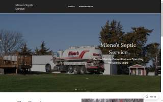 Miene Septic Services Inc website