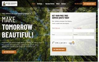 Sure Wood Tree Service website